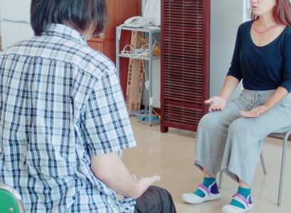 ヨガセラピーの様子